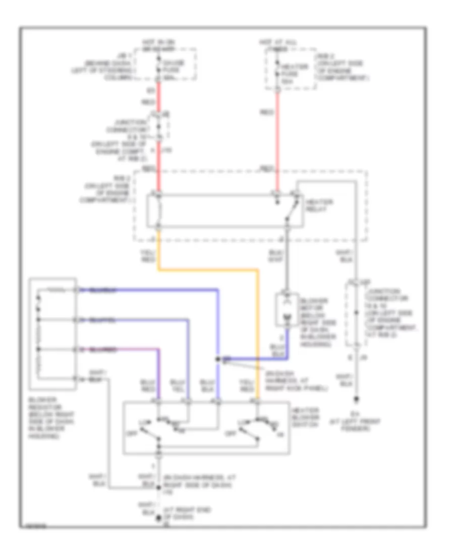 Heater Wiring Diagram for Toyota Tacoma 2004