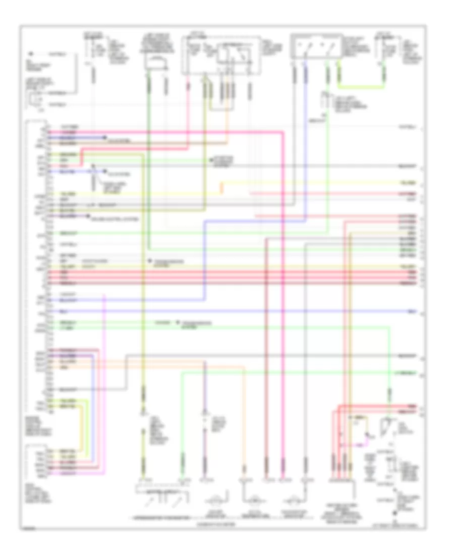 3.4L, Engine Performance Wiring Diagram, Except MT with 2-Wheel Drive (1 of 4) for Toyota Tacoma 2004