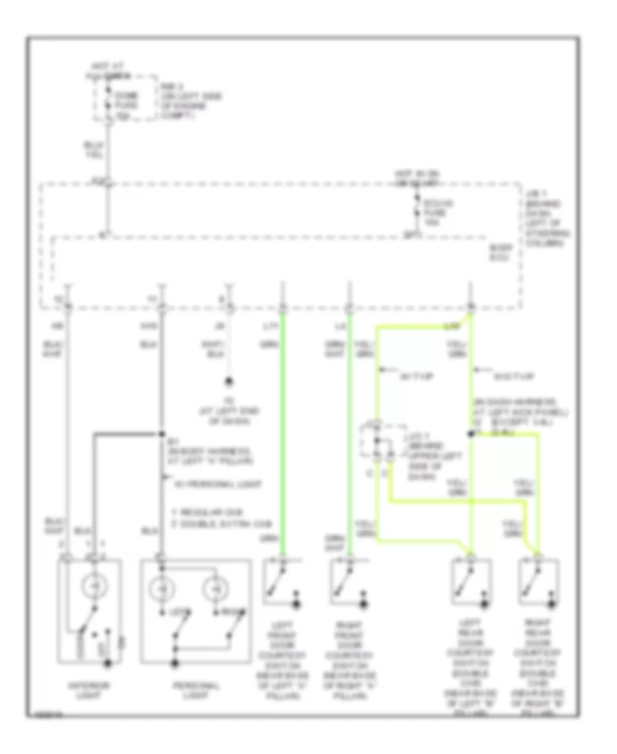 Courtesy Lamps Wiring Diagram for Toyota Tacoma 2004