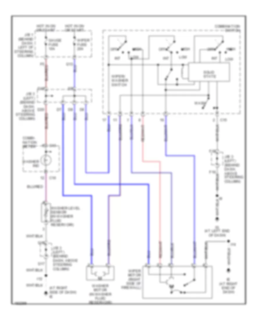 Interval WiperWasher Wiring Diagram for Toyota Tacoma 2004