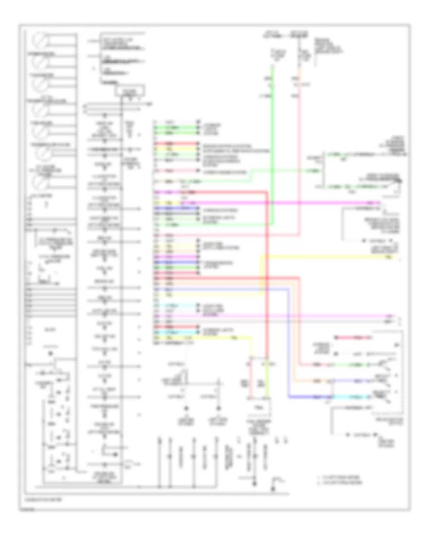 Instrument Cluster Wiring Diagram 1 of 2 for Toyota Tundra Limited 2011