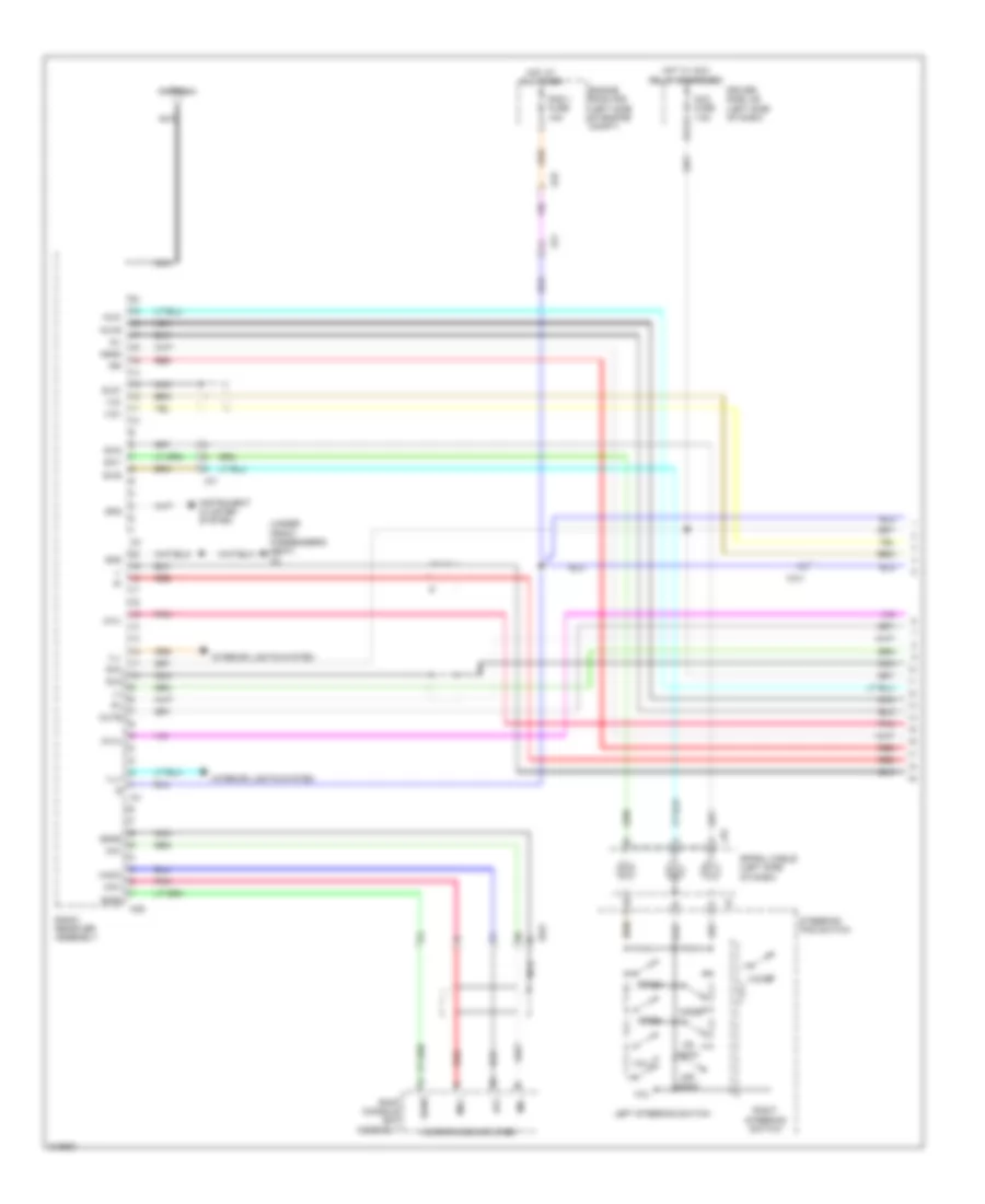 Radio Wiring Diagram, without Navigation with Separate Amplifier (1 of 4) for Toyota Tundra Limited 2011