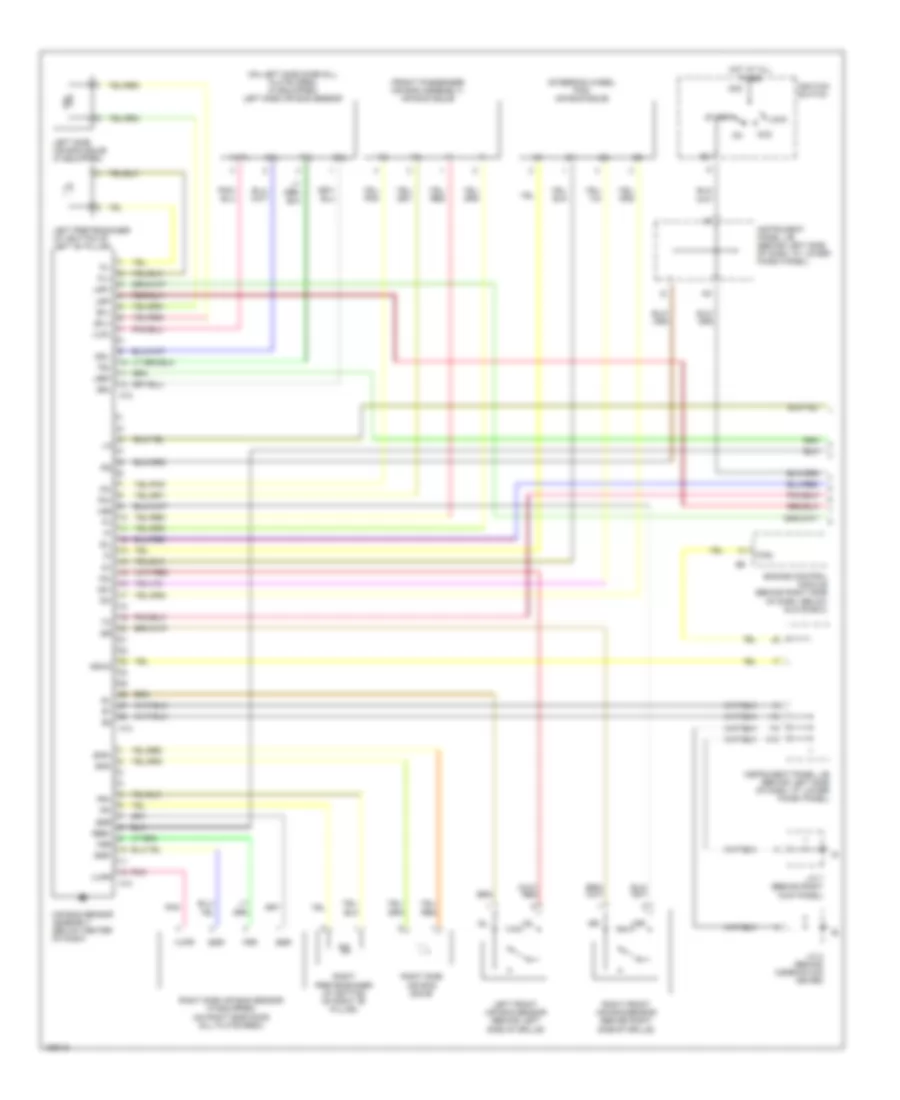 Supplemental Restraints Wiring Diagram 1 of 2 for Toyota Matrix XRS 2003