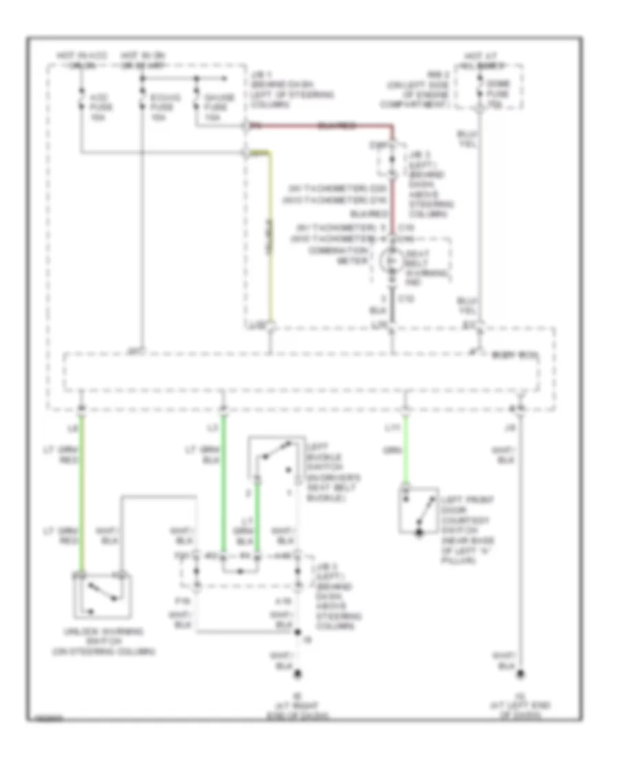 Warning Systems Wiring Diagram for Toyota Tacoma PreRunner 2004
