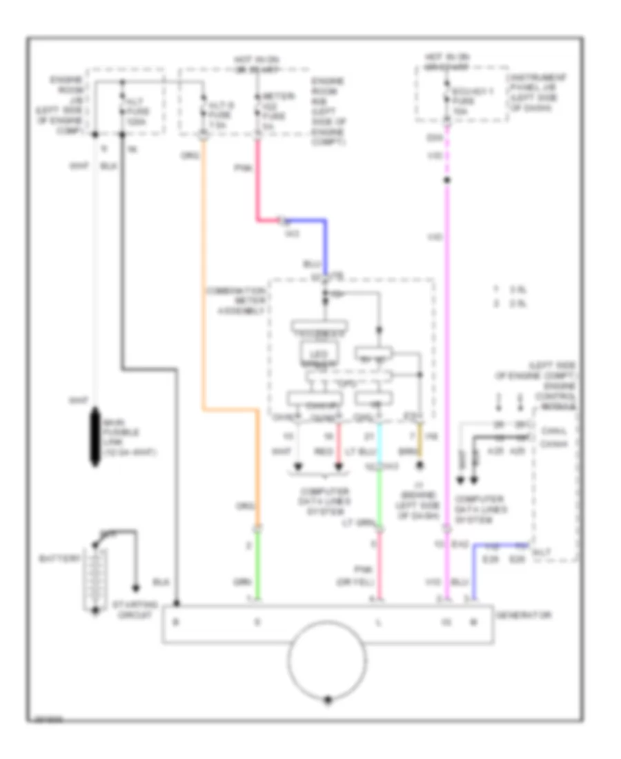 Charging Wiring Diagram for Toyota Camry Hybrid SE 2014