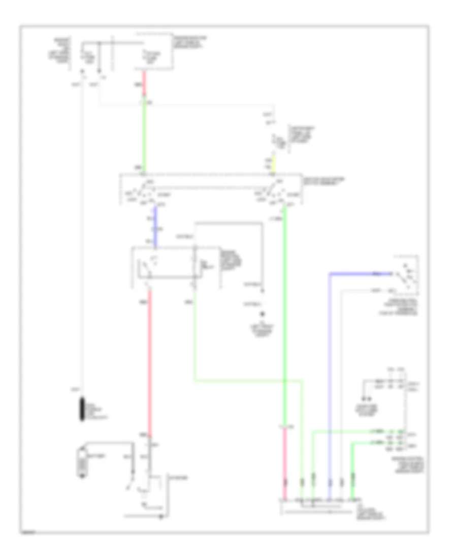 Starting Wiring Diagram, without Smart Key System for Toyota Camry Hybrid SE 2014