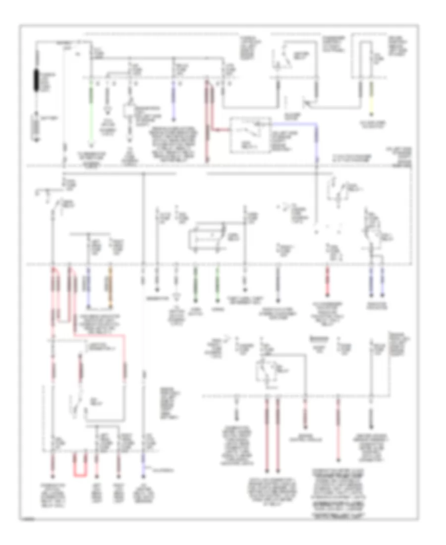 Power Distribution Wiring Diagram 1 of 2 for Toyota Sienna CE 1999