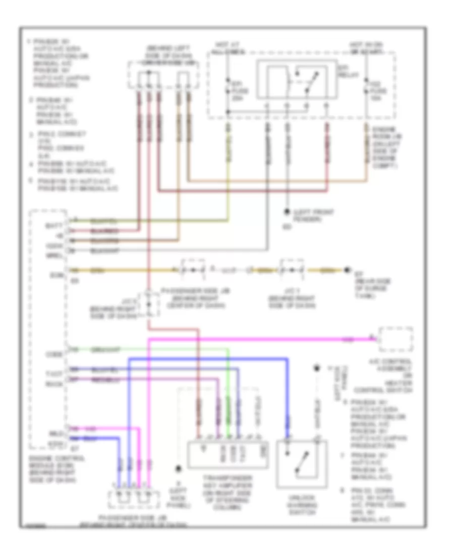 Immobilizer Wiring Diagram for Toyota Camry LE 2002