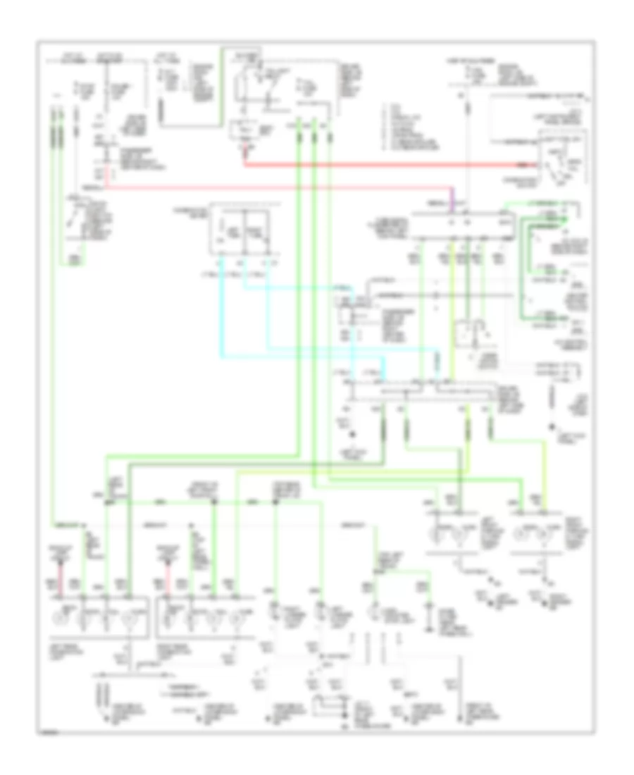 Exterior Lamps Wiring Diagram for Toyota Camry LE 2002