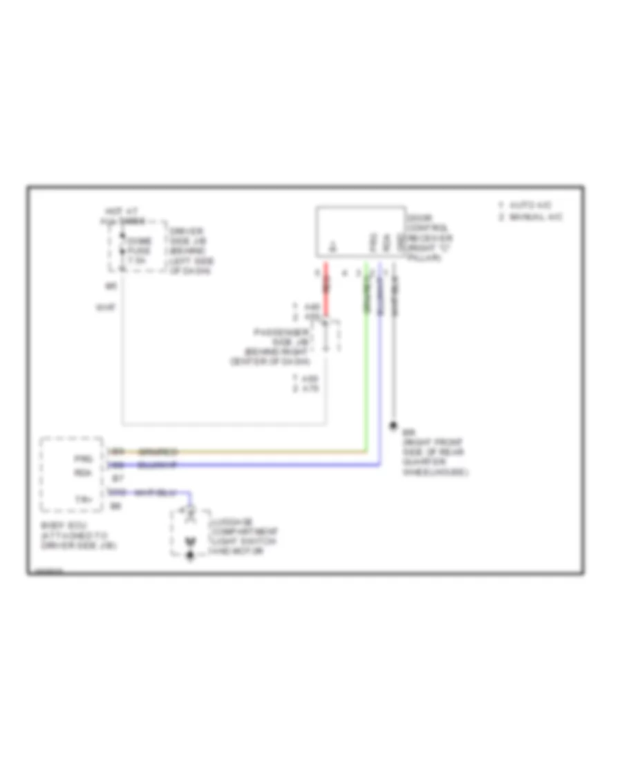 Trunk Release Wiring Diagram for Toyota Camry LE 2002