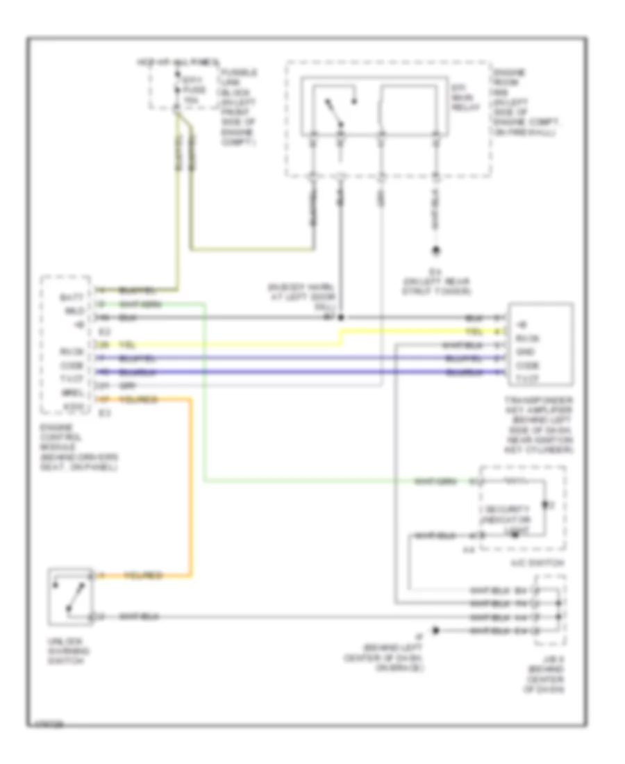 Anti theft Wiring Diagram for Toyota MR2 2003