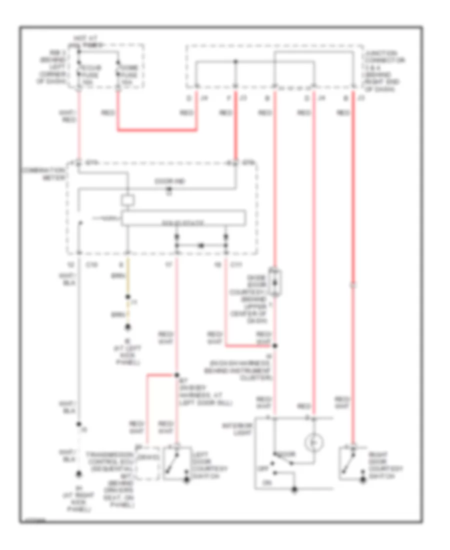 Courtesy Lamp Wiring Diagram for Toyota MR2 2003