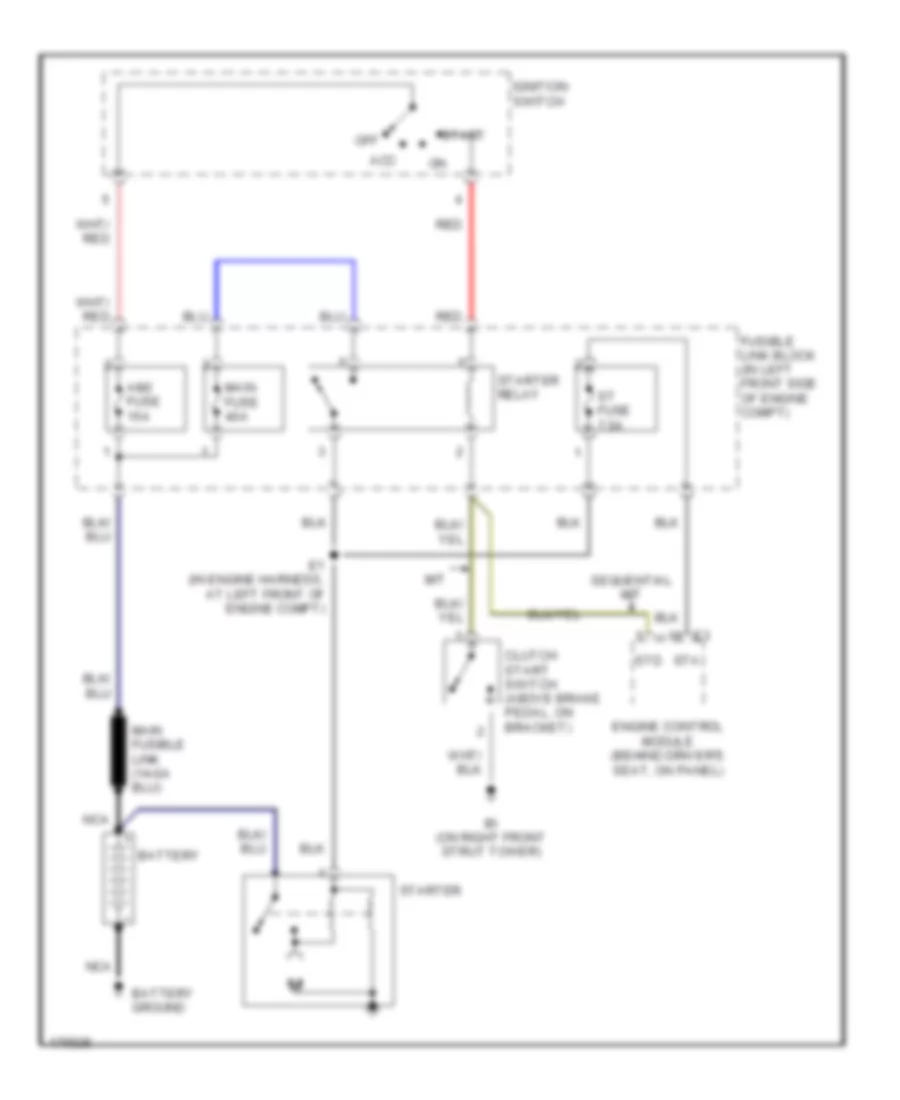 Starting Wiring Diagram for Toyota MR2 2003