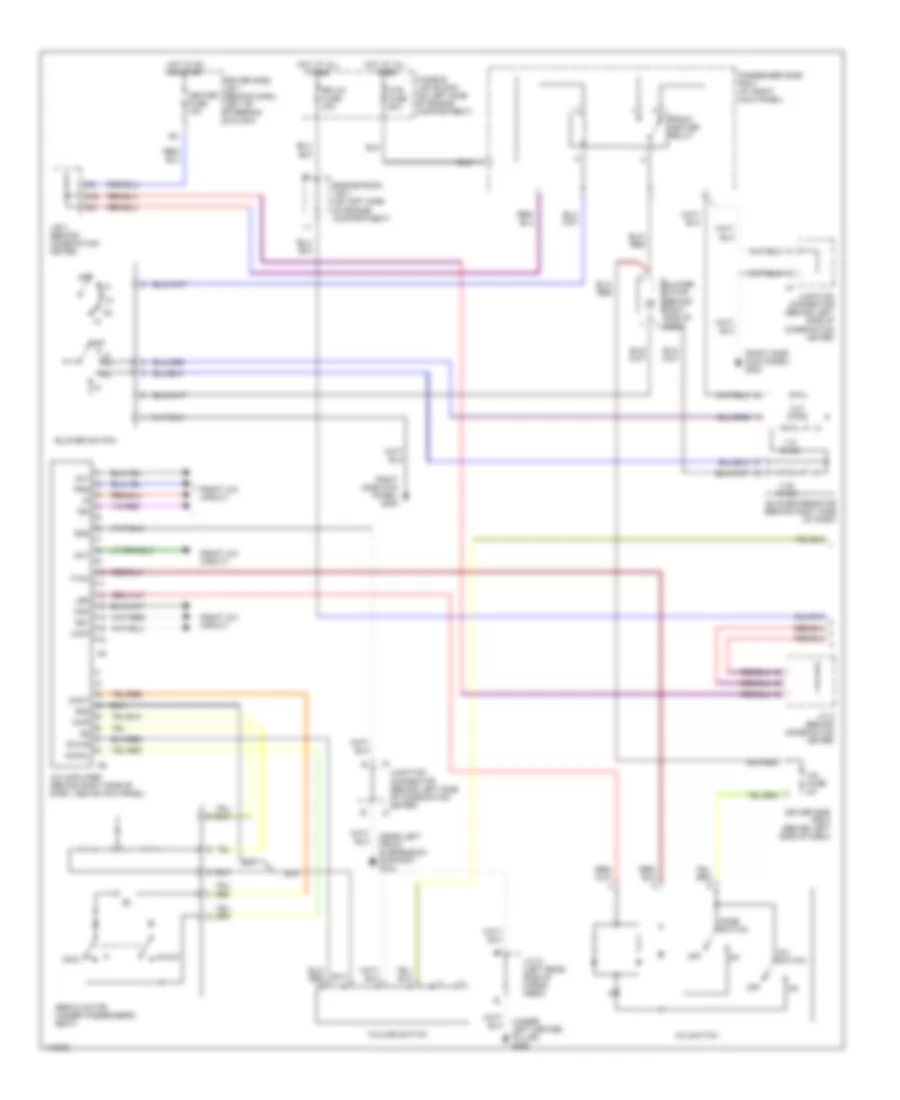 Manual AC Wiring Diagram, Rear AC 5 Door (1 of 2) for Toyota Sienna LE 1999
