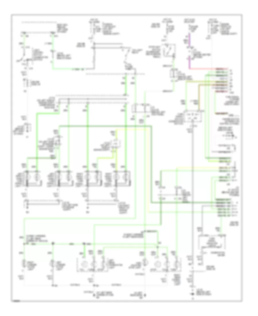Exterior Lamps Wiring Diagram, Double Cab for Toyota Tundra 2004