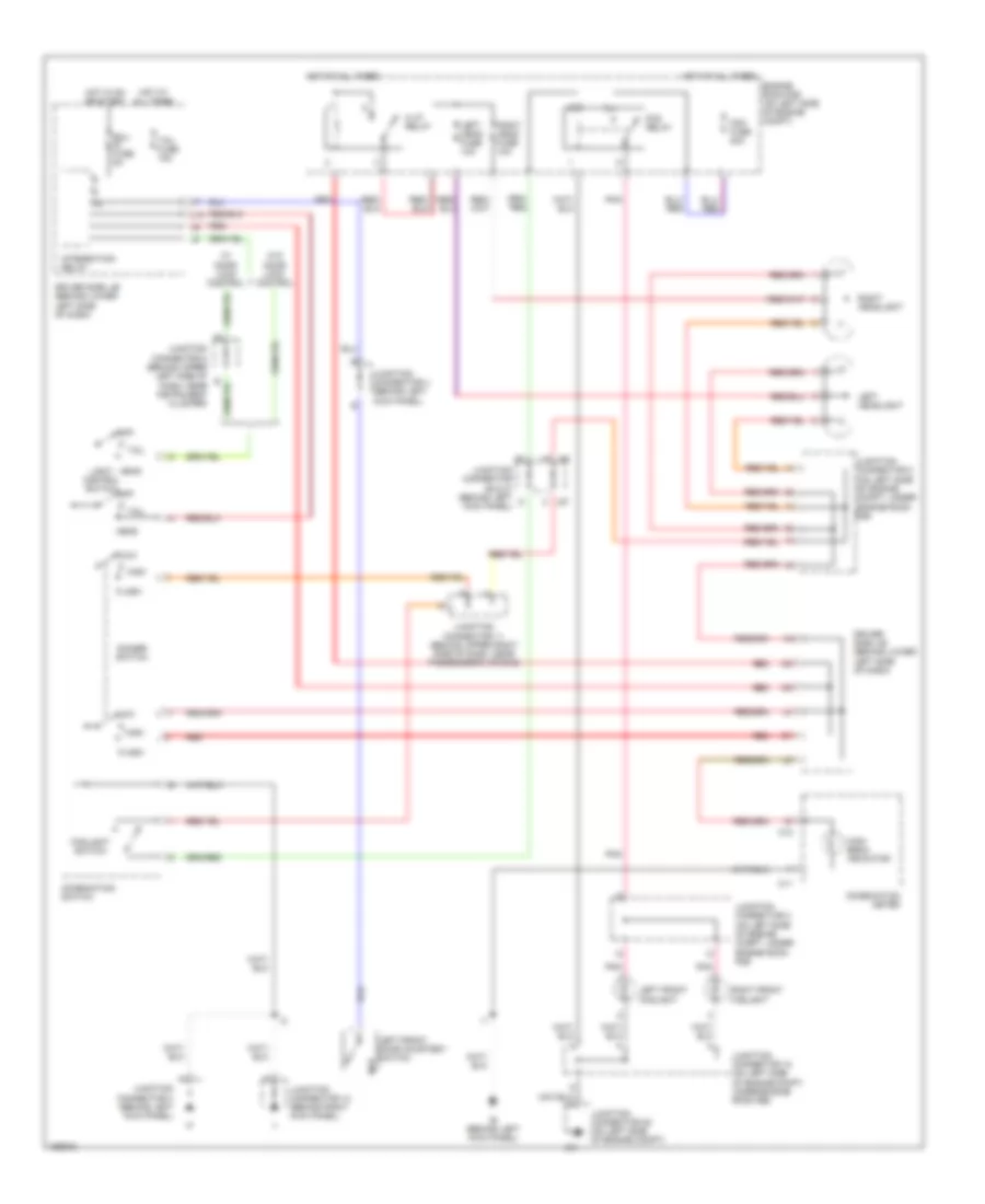 Headlights Wiring Diagram, AccessStandard Cab without DRL for Toyota Tundra 2004