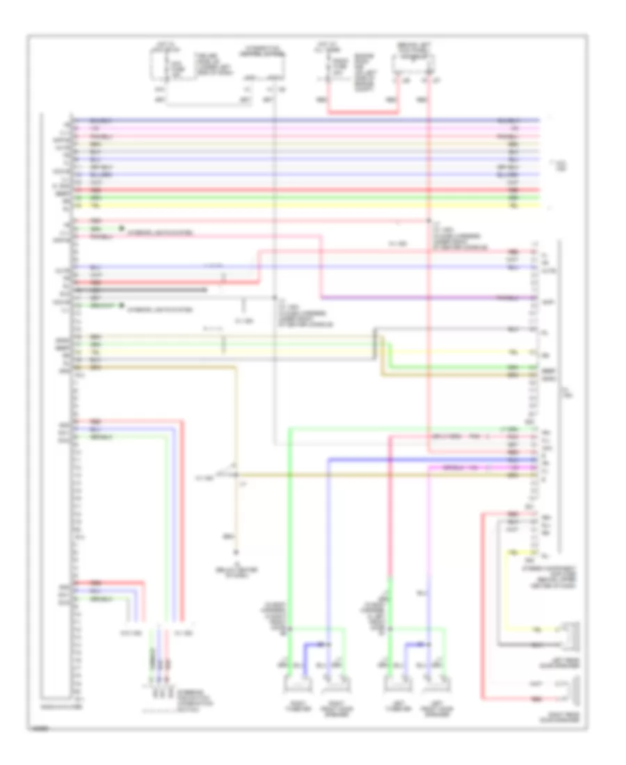 6-Speaker System Wiring Diagram, AccessStandard Cab with Separate Amplifier for Toyota Tundra 2004