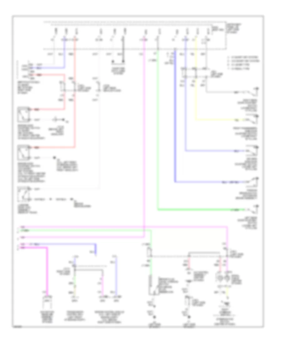Instrument Cluster Wiring Diagram, Except Hybrid (2 of 2) for Toyota Camry Hybrid 2007