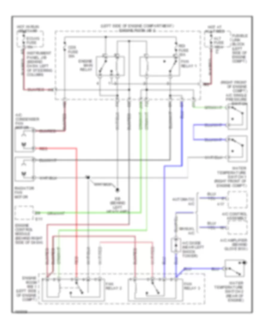 3.0L, Cooling Fan Wiring Diagram for Toyota Camry Solara SE 2002