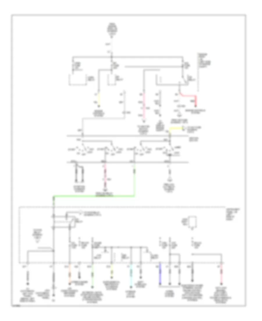 Power Distribution Wiring Diagram 2 of 3 for Toyota Yaris 2011