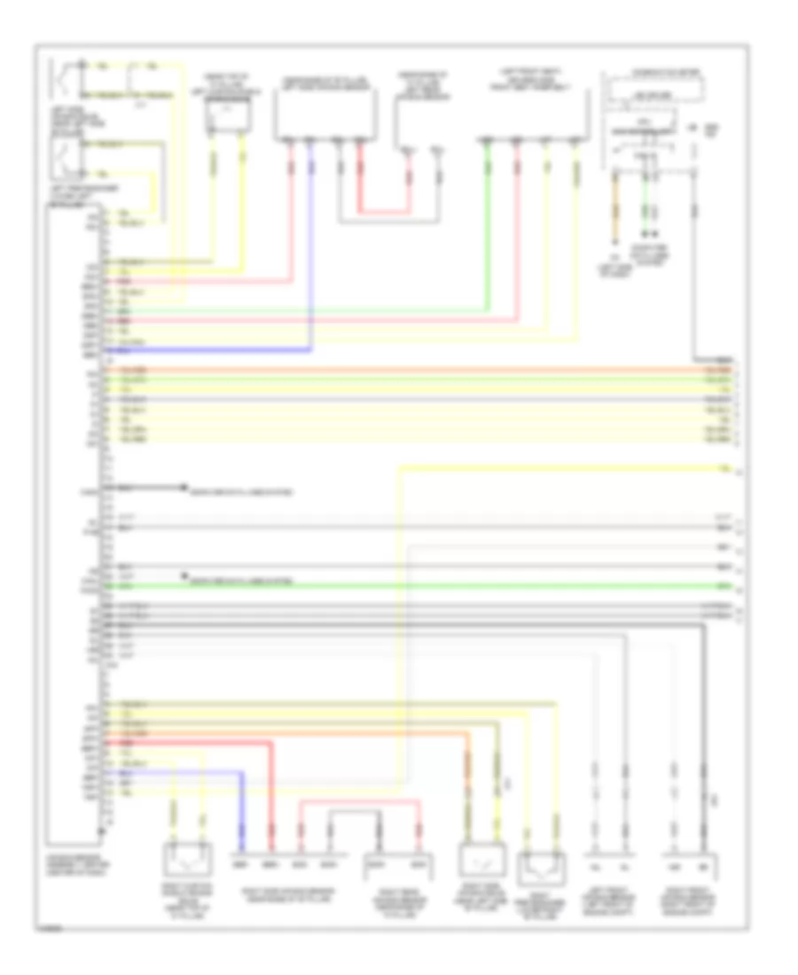Supplemental Restraints Wiring Diagram 1 of 2 for Toyota Yaris 2011