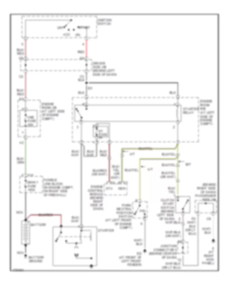 Starting Wiring Diagram for Toyota RAV4 EV 2003