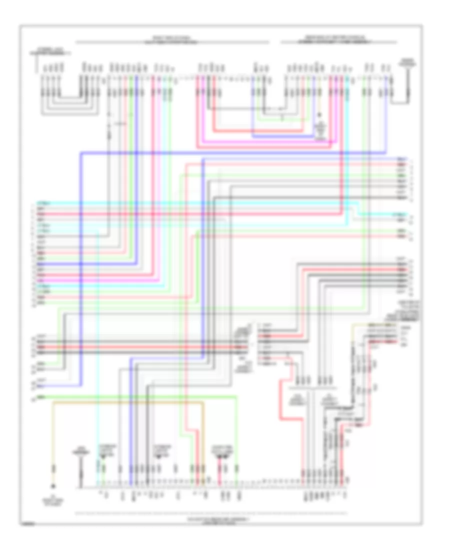 Navigation Wiring Diagram, with Separate Amplifier (2 of 3) for Toyota 4Runner SR5 2012