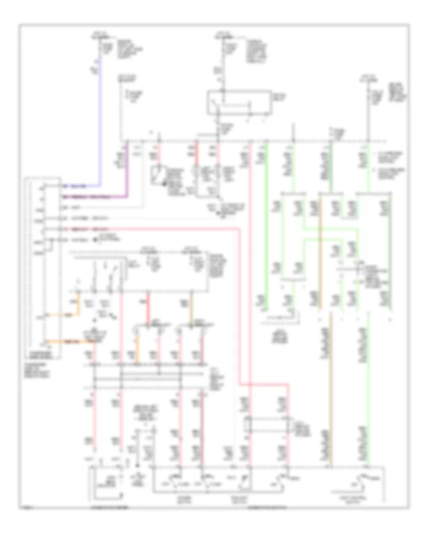 Headlights Wiring Diagram, without DRL for Toyota RAV4 L 2003
