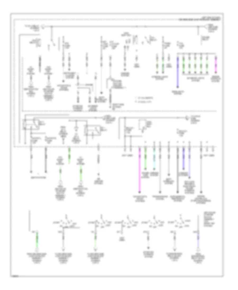 Power Distribution Wiring Diagram (2 of 3) for Toyota Corolla L 2014