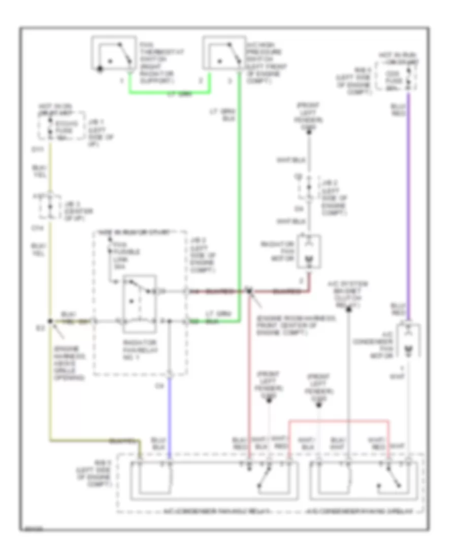 Cooling Fan Wiring Diagram for Toyota Corolla DX 1996