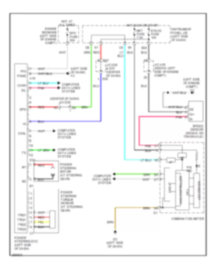 Electronic Power Steering Wiring Diagram for Toyota Yaris 2009