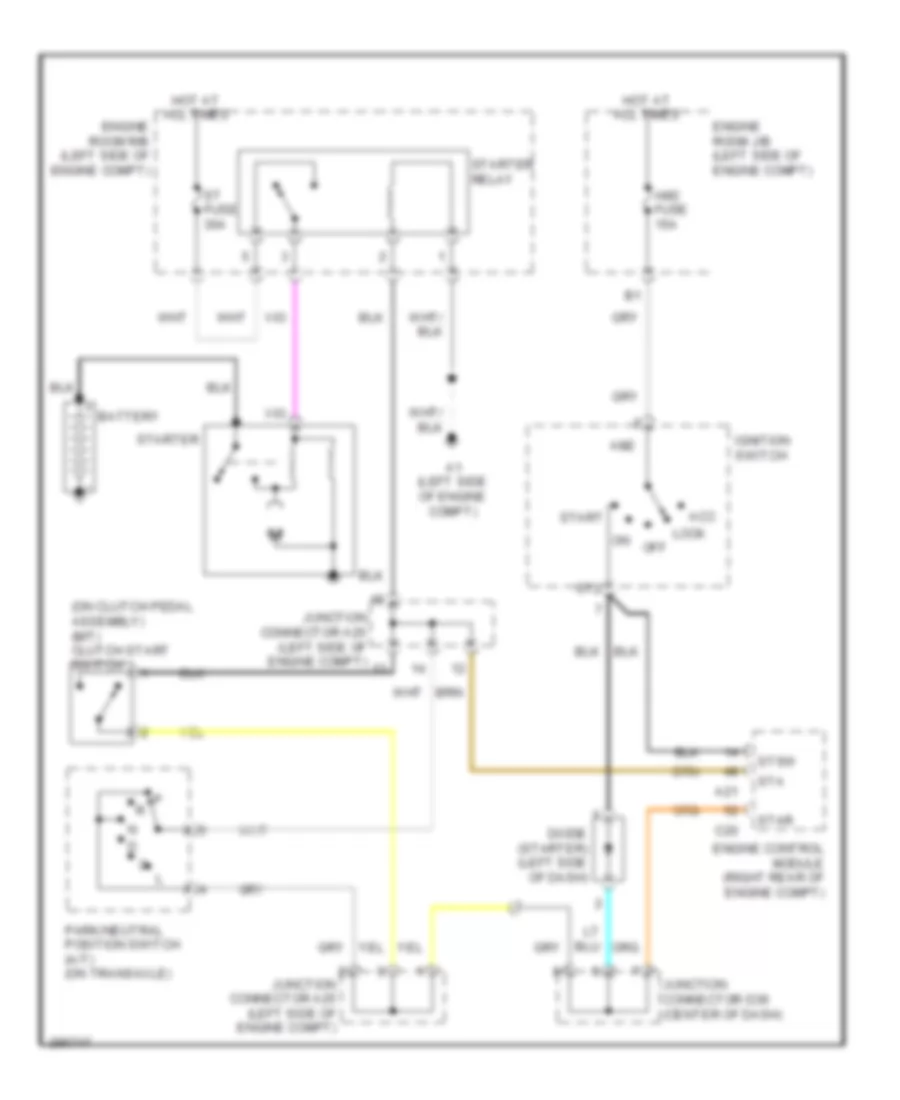 Starting Wiring Diagram for Toyota Yaris 2009