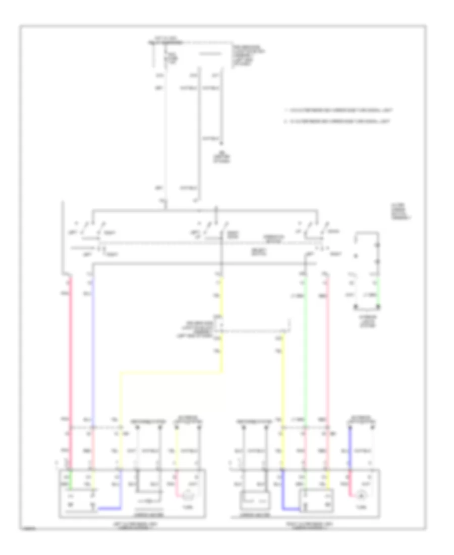 Power Mirrors Wiring Diagram for Toyota Corolla LE 2014