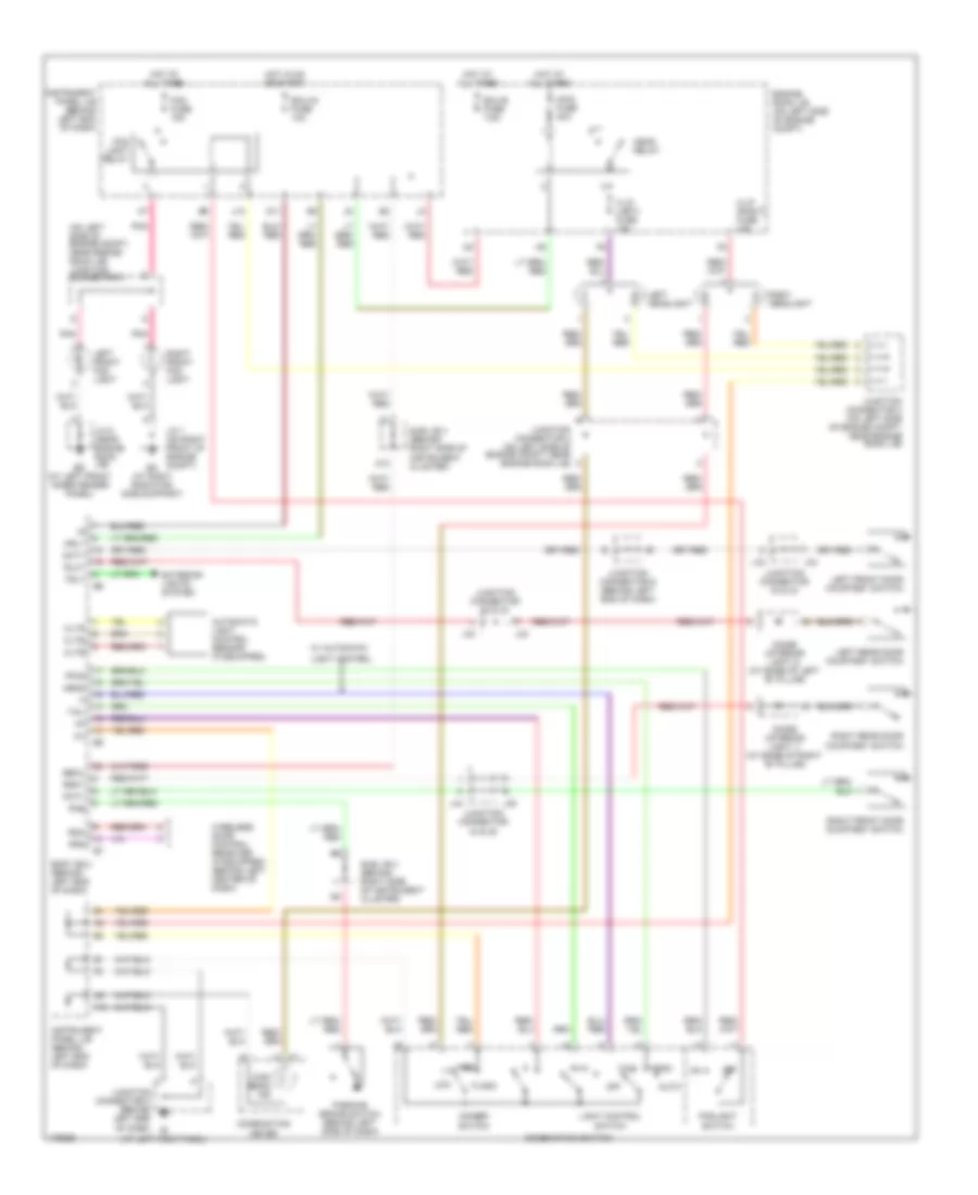 Headlights Wiring Diagram, without DRL for Toyota Sequoia Limited 2003