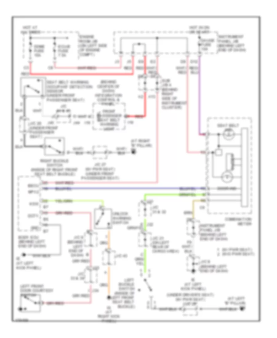 Warning Systems Wiring Diagram for Toyota Sequoia Limited 2003