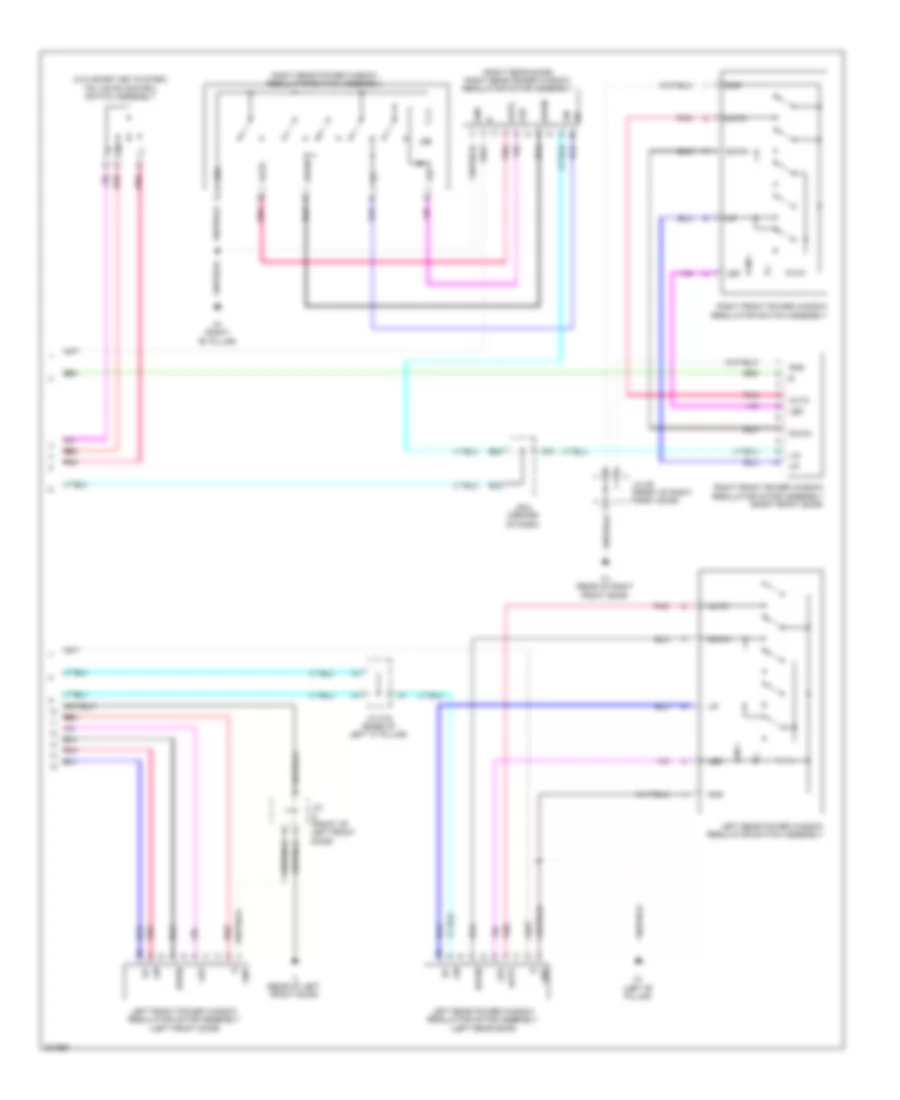Power Windows Wiring Diagram (2 of 2) for Toyota 4Runner Limited 2010