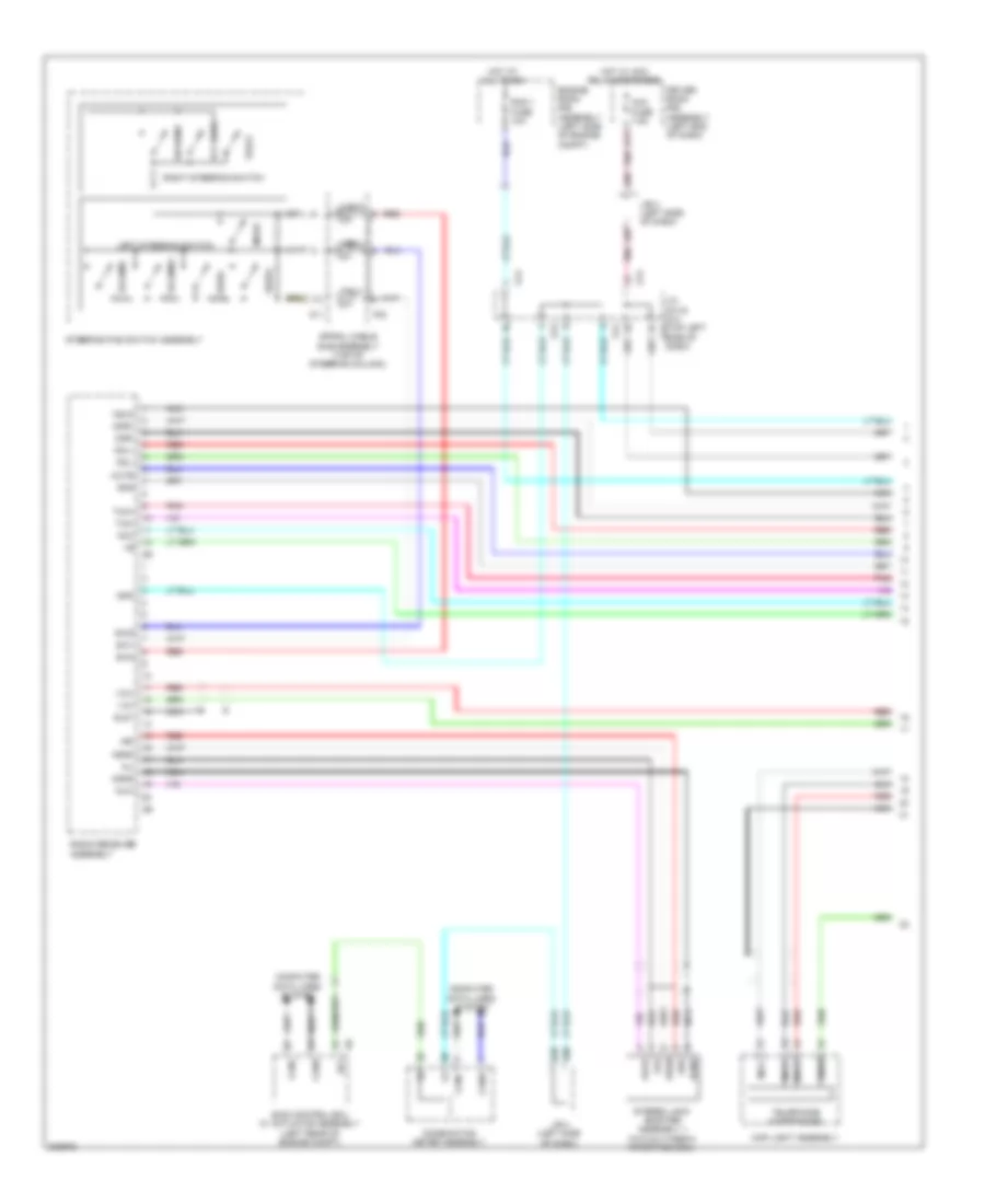 Radio Wiring Diagram, without Navigation with Separate Amplifier (1 of 3) for Toyota 4Runner Limited 2010
