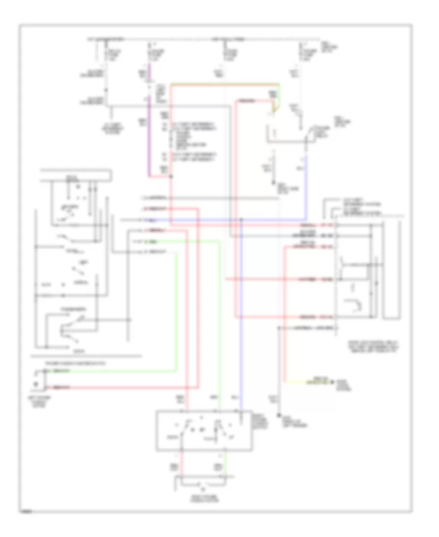 Power Window Wiring Diagram for Toyota Previa LE 1992