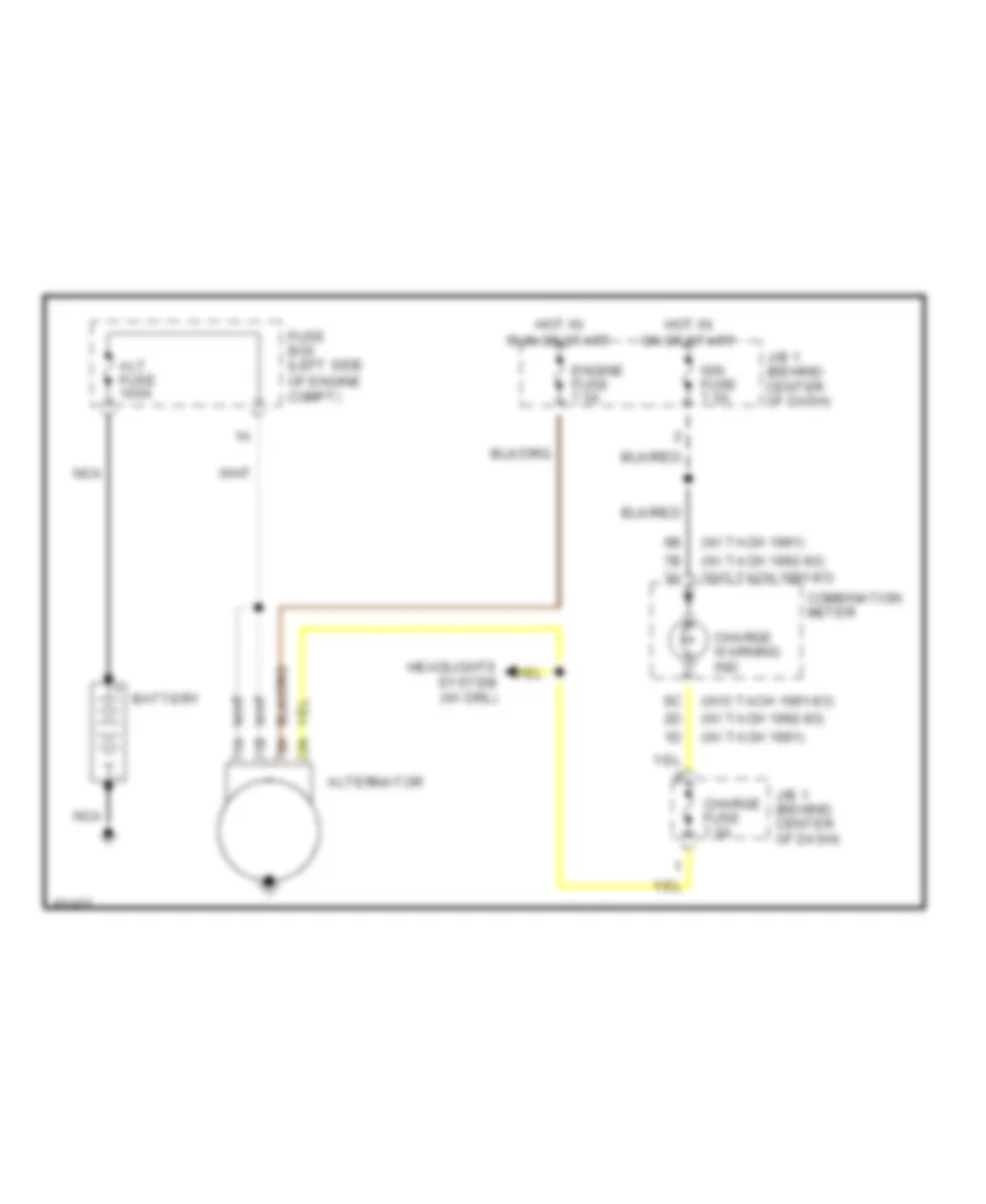 Charging Wiring Diagram for Toyota Previa LE 1992