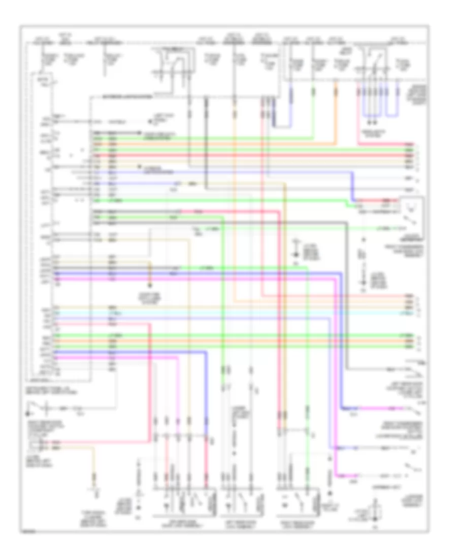 Forced Entry Wiring Diagram 1 of 2 for Toyota Avalon 2012