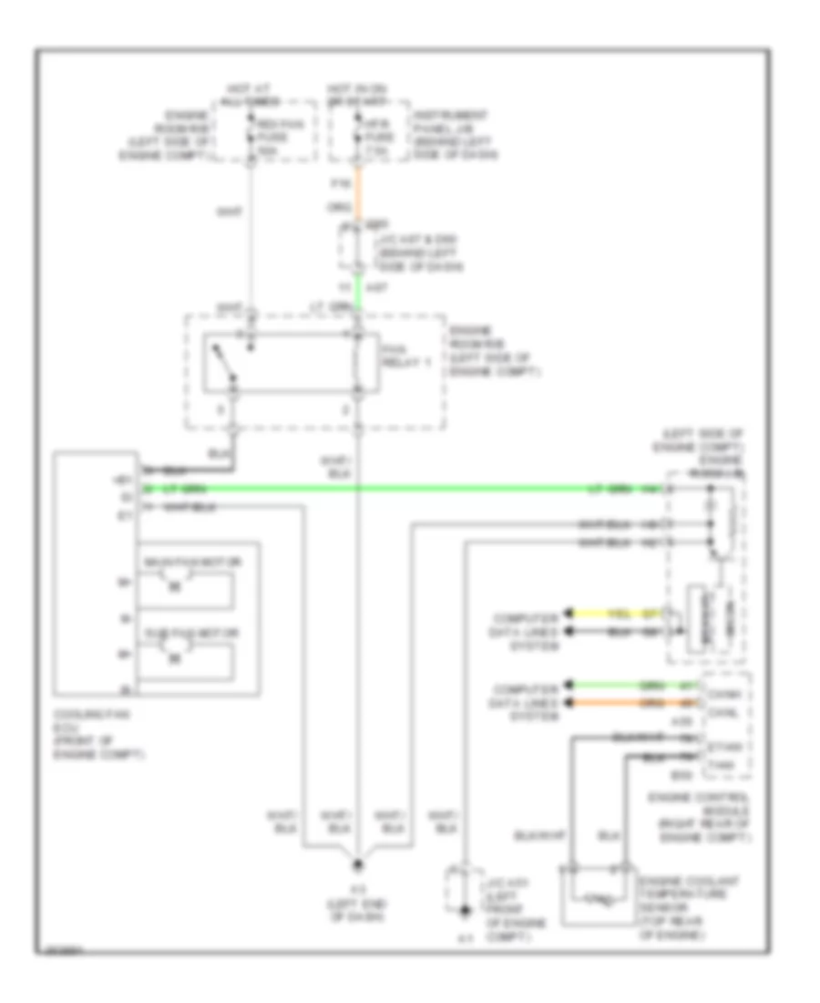 Cooling Fan Wiring Diagram for Toyota Avalon 2012