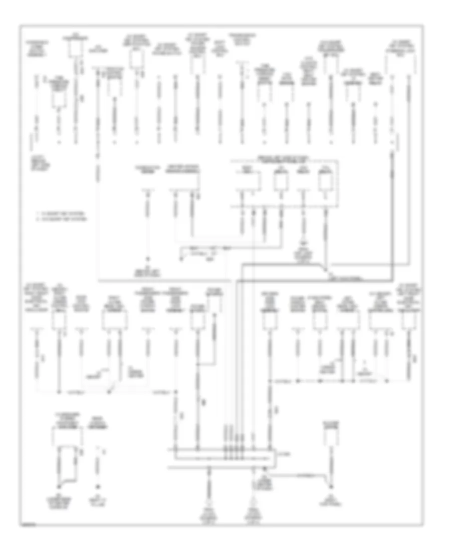 Ground Distribution Wiring Diagram 3 of 4 for Toyota Avalon 2012