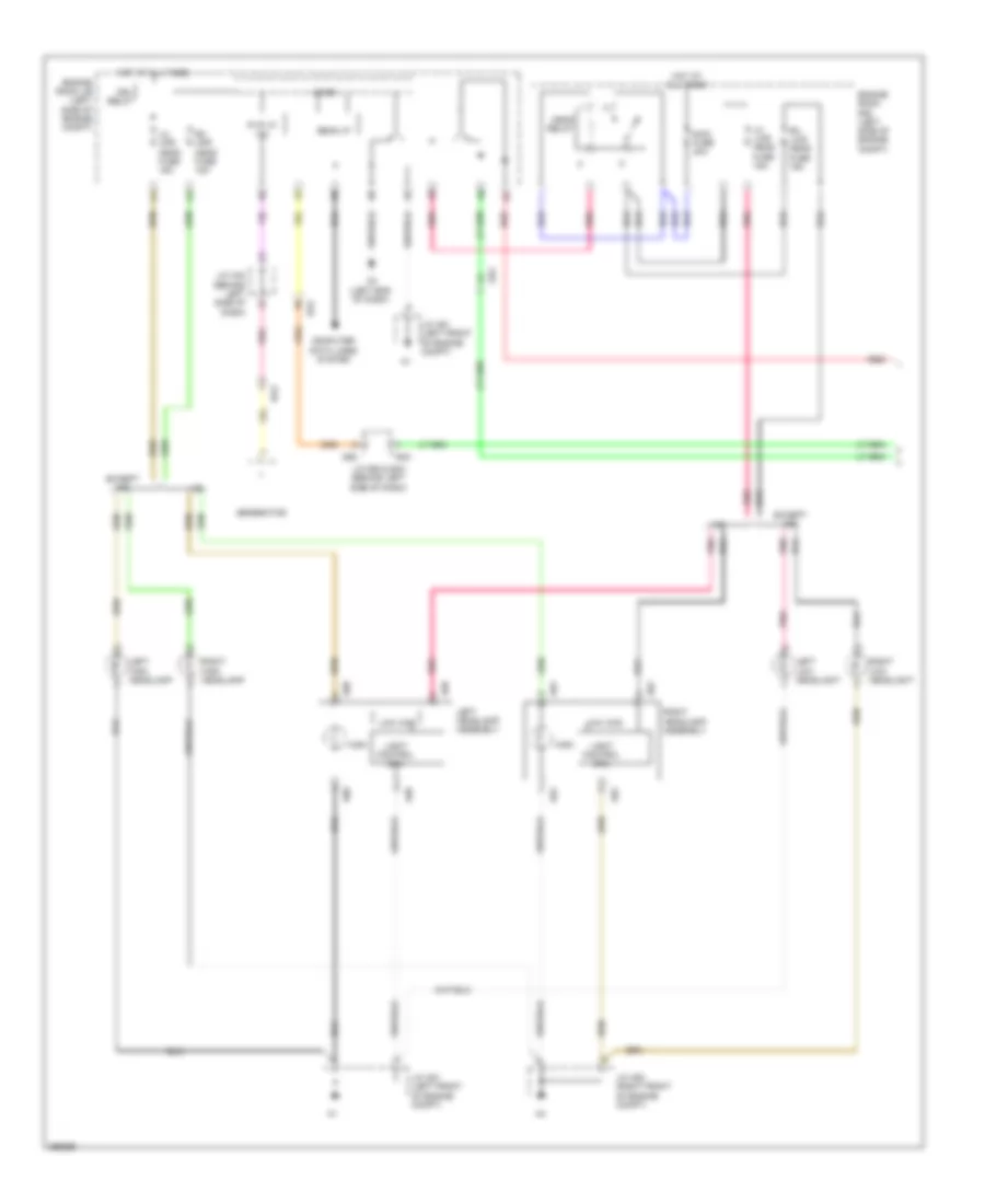 Headlamps  Fog Lamps Wiring Diagram (1 of 2) for Toyota Avalon 2012