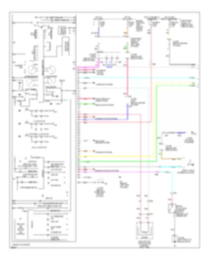 Instrument Cluster Wiring Diagram 1 of 2 for Toyota Avalon 2012