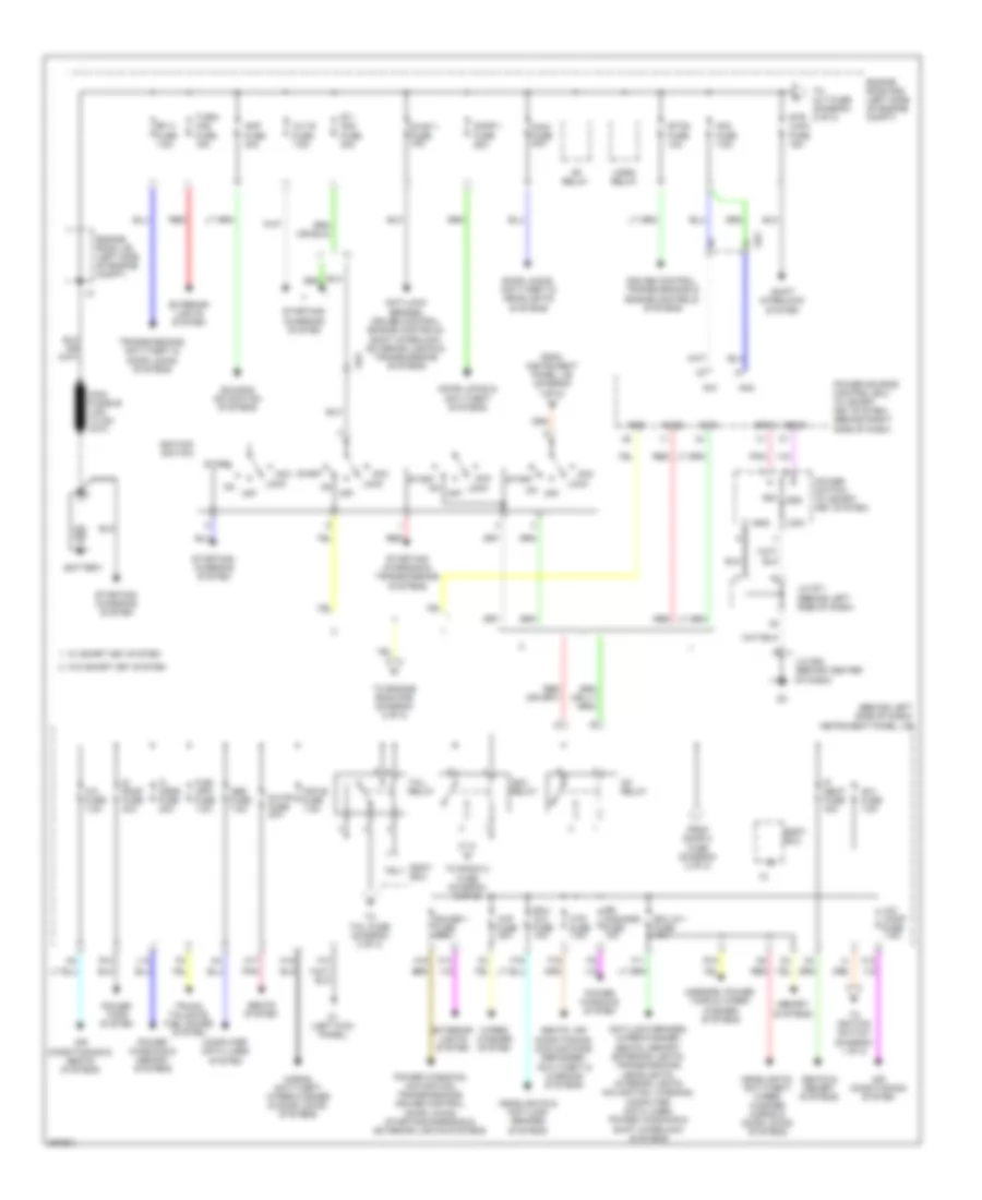 Power Distribution Wiring Diagram 1 of 2 for Toyota Avalon 2012