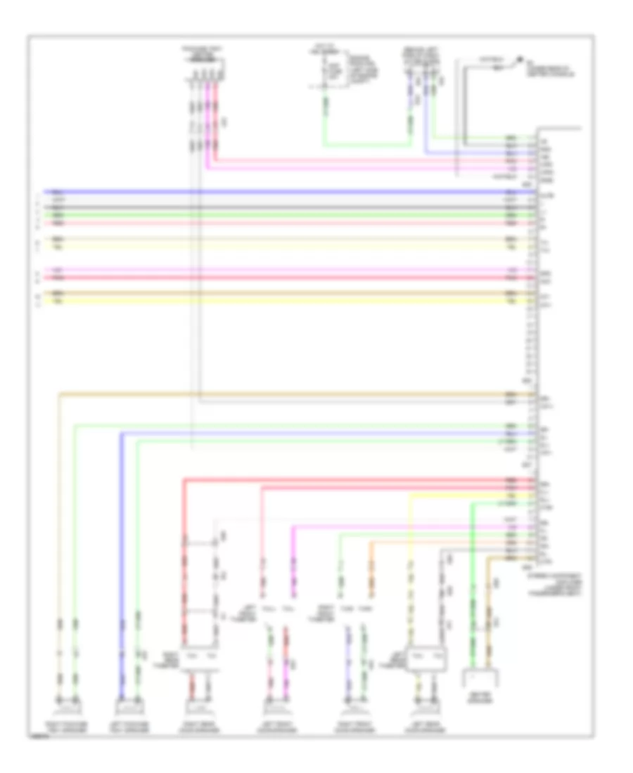 Radio Wiring Diagram, 12-Speaker without Navigation (3 of 3) for Toyota Avalon 2012