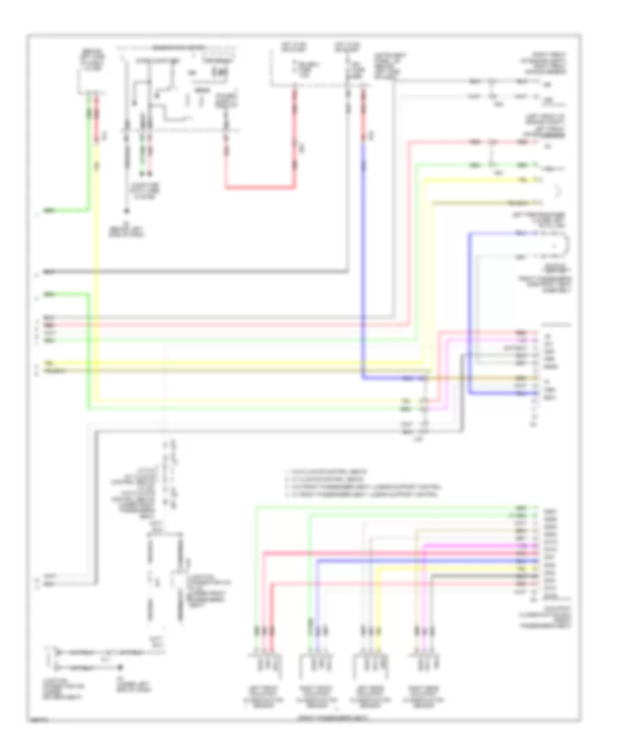 Supplemental Restraints Wiring Diagram 2 of 2 for Toyota Avalon 2012