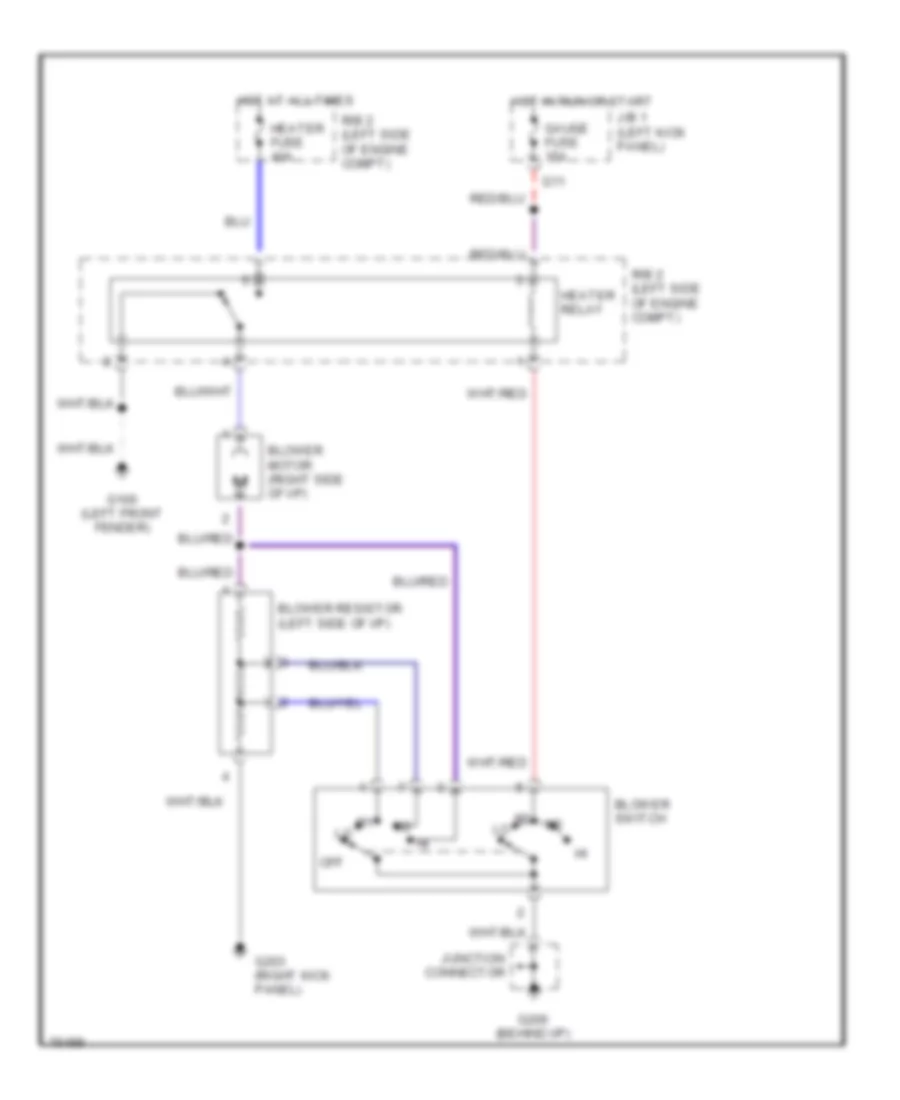 Heater Wiring Diagram for Toyota Paseo 1996