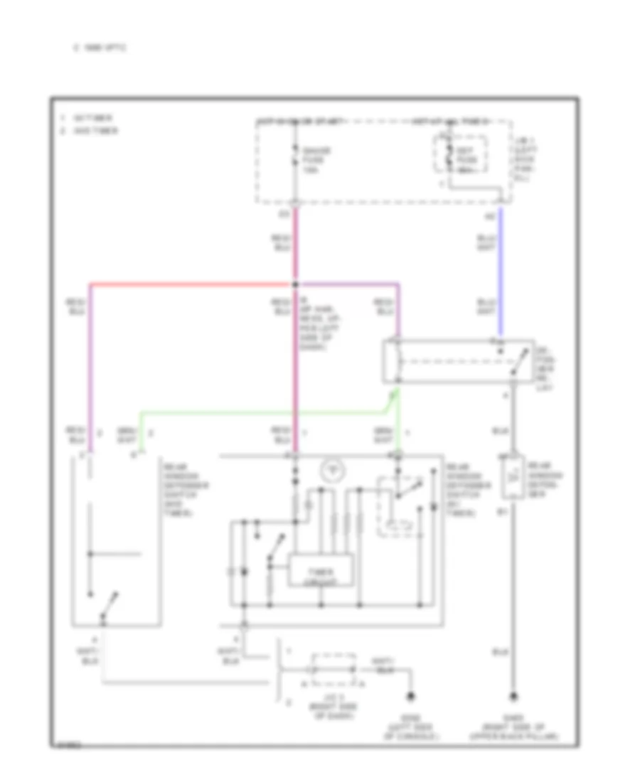 Defogger Wiring Diagram for Toyota Paseo 1996