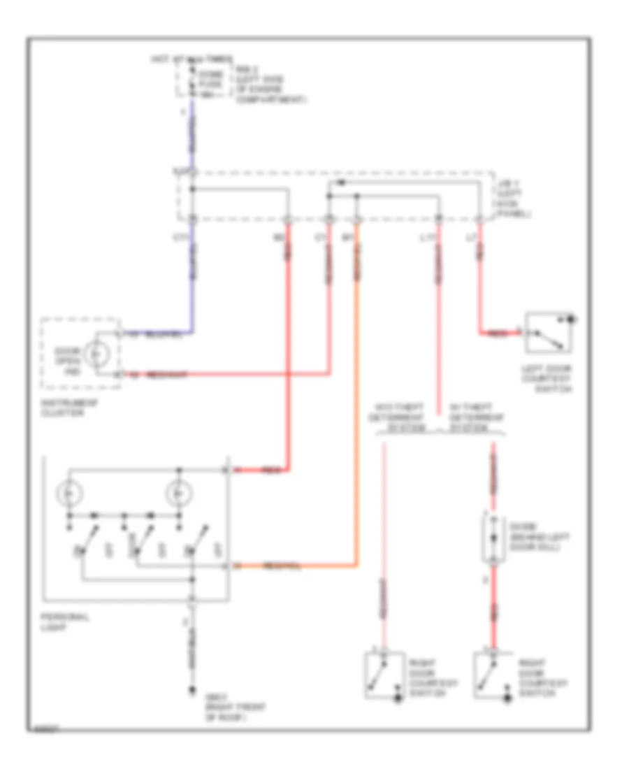 Courtesy Lamps Wiring Diagram for Toyota Paseo 1996